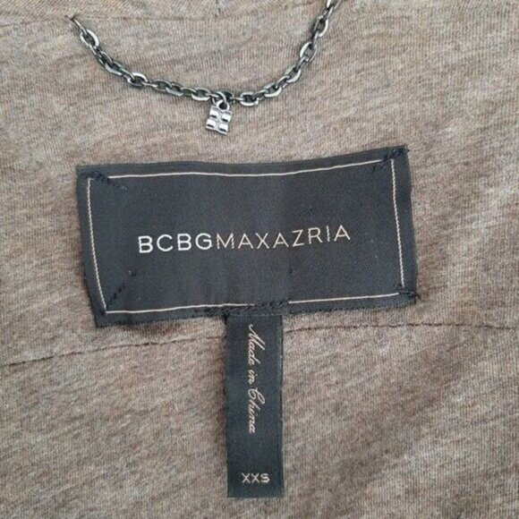 BCBGMAXAZRIA Open Front Cardigan Jacket Brown Sz XXS Flawed - Picture 8 of 11